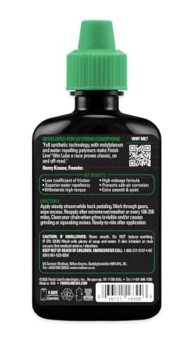 Finish Line Wet Bike Chain Lubricant 2 oz | Water-Resistant Drivetrain Protection thumbnail 3