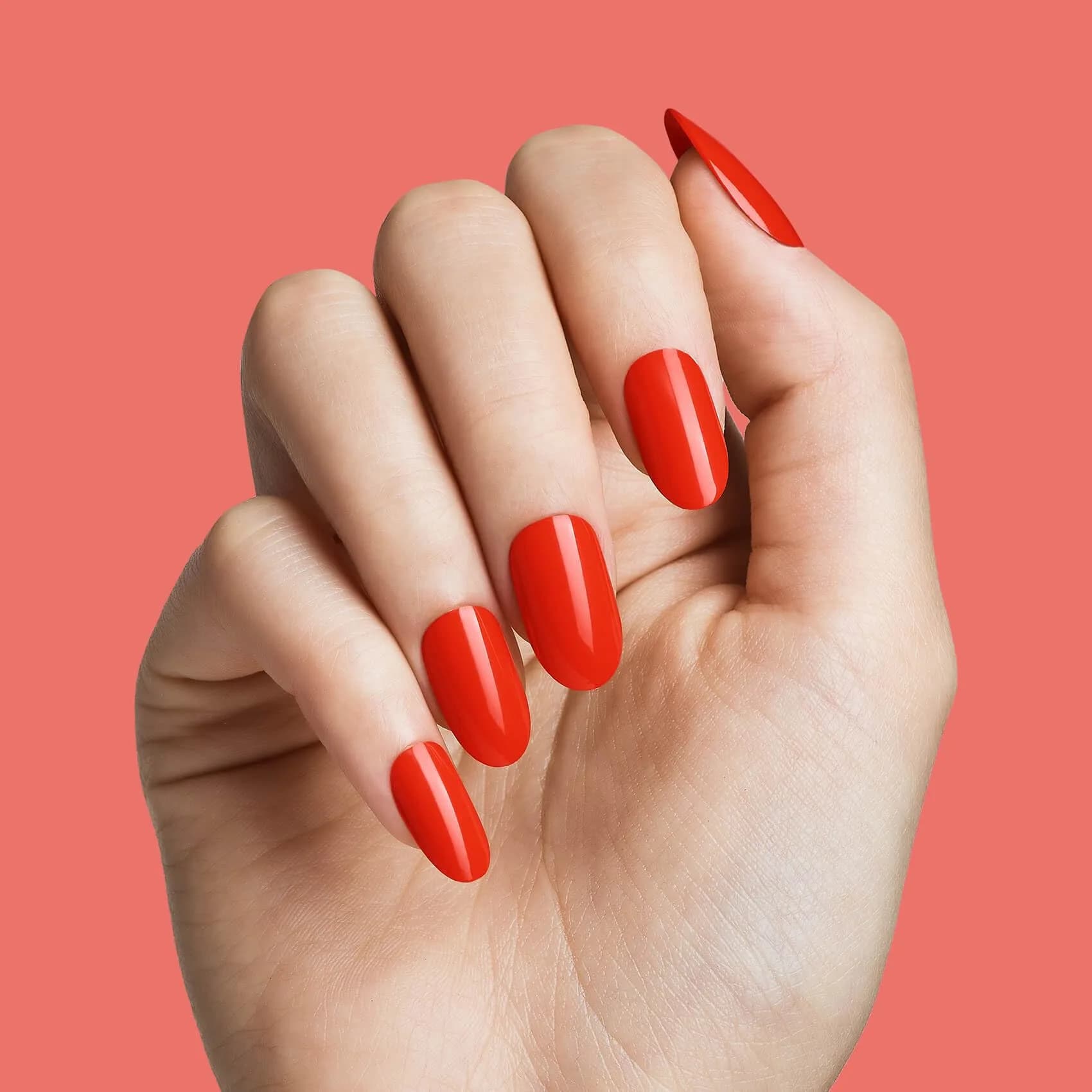 KISS 100 Full-Cover Nails Active Oval Medium Size | Professional Quality Press-On Nails with Glue - view 4