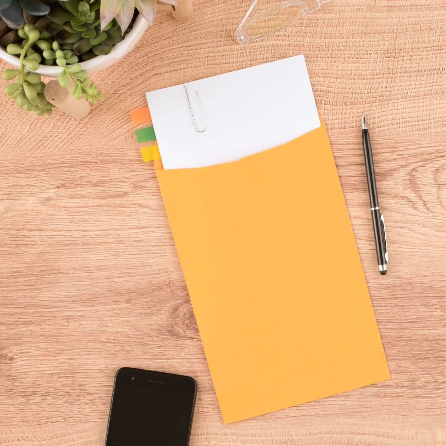 Mead 6" x 9" Clasp Envelopes (20 Count, Brown Kraft) | USA Imported Mailing Envelopes - view 3