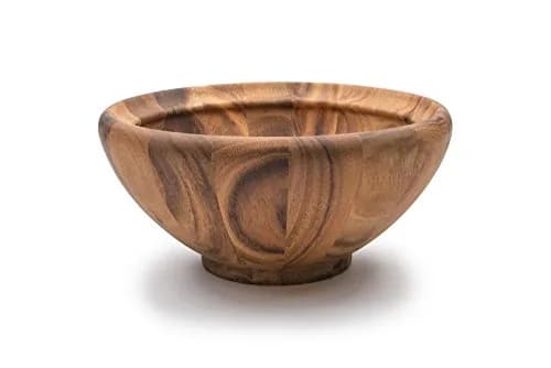 Ironwood Gourmet Acacia Wood Salad Bowl, Large 30.48cm (12") x 13.97cm (5.5") Salinas Fruit & Salad Bowl | Handcrafted Natural Wood Centerpiece thumbnail 1