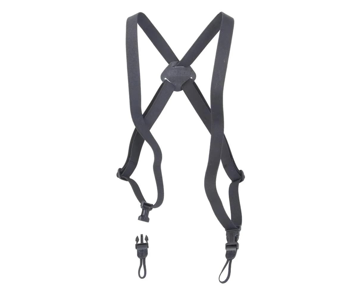 OP/TECH USA Bino/Cam Harness with Quick Release | Dual Camera Shoulder Strap for DSLR & Binoculars — Black