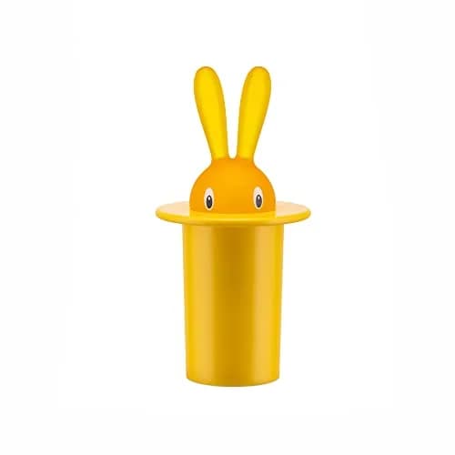 A di Alessi Magic Bunny Toothpick Holder, Yellow | 7.6 cm (3 in) Diameter x 15.2 cm (6 in) Height thumbnail 1