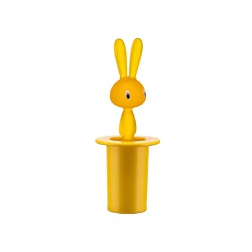 A di Alessi Magic Bunny Toothpick Holder, Yellow | 7.6 cm (3 in) Diameter x 15.2 cm (6 in) Height thumbnail 2