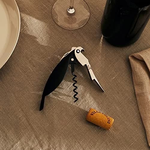 Alessi Parrot Sommelier Corkscrew Black | Designer Alessandro Mendini Cast Aluminum & PC thumbnail 5