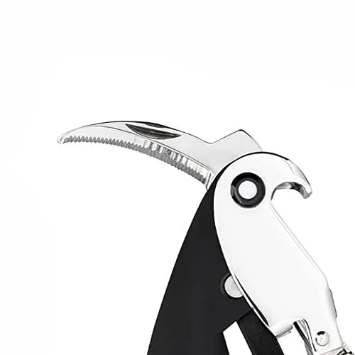 Alessi Parrot Sommelier Corkscrew Black | Designer Alessandro Mendini Cast Aluminum & PC thumbnail 3