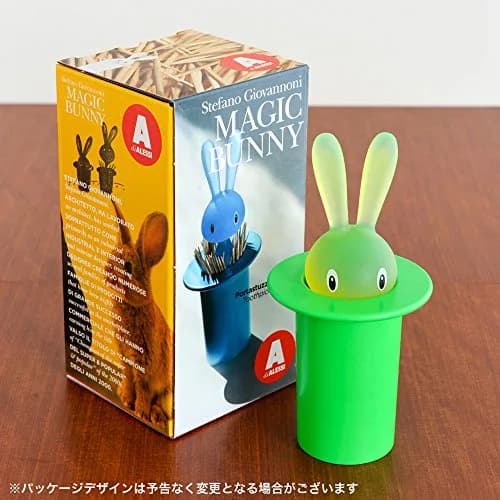 A di Alessi Magic Bunny Toothpick Holder, Green | Fun Design for Tabletop thumbnail 6