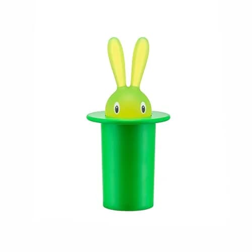 A di Alessi Magic Bunny Toothpick Holder, Green | Fun Design for Tabletop thumbnail 1