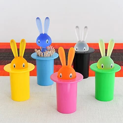 A di Alessi Magic Bunny Toothpick Holder, Green | Fun Design for Tabletop thumbnail 7