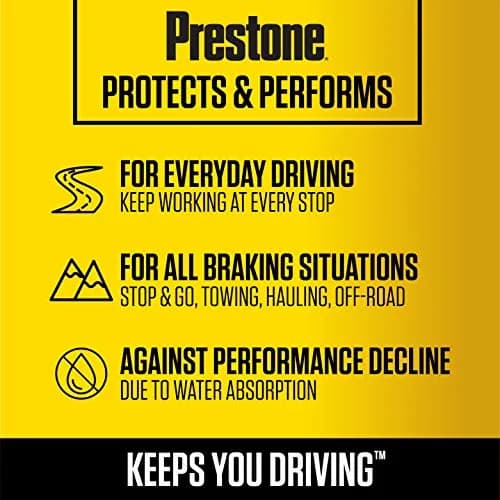 Prestone DOT 3 Synthetic Brake Fluid 12 oz. | High Boiling Point, 50,000 Mile Life, Water Absorption Resistance thumbnail 6