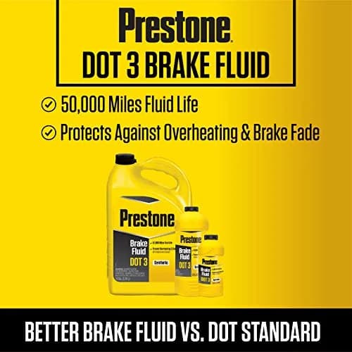 Prestone DOT 3 Synthetic Brake Fluid 12 oz. | High Boiling Point, 50,000 Mile Life, Water Absorption Resistance thumbnail 3