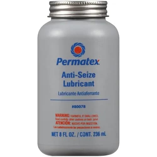 Permatex 80078 Anti-Seize Lubricant with Brush Top Bottle, 236ml (8 fl oz) | High Temp Up to 1600°F thumbnail 1
