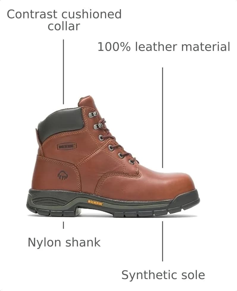Wolverine Men's Harrison Work Boot 10.5XW | Durable Leather Work & Utility Shoe thumbnail 4
