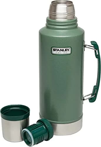 Stanley Heritage Classic Vacuum Bottle with Handle 2 qt (1.89 L) | Leakproof Cup Lid | Keep Drinks Hot or Cold for Travel | Insulated Stainless Steel Thermal Bottle | Hammertone Green thumbnail 2