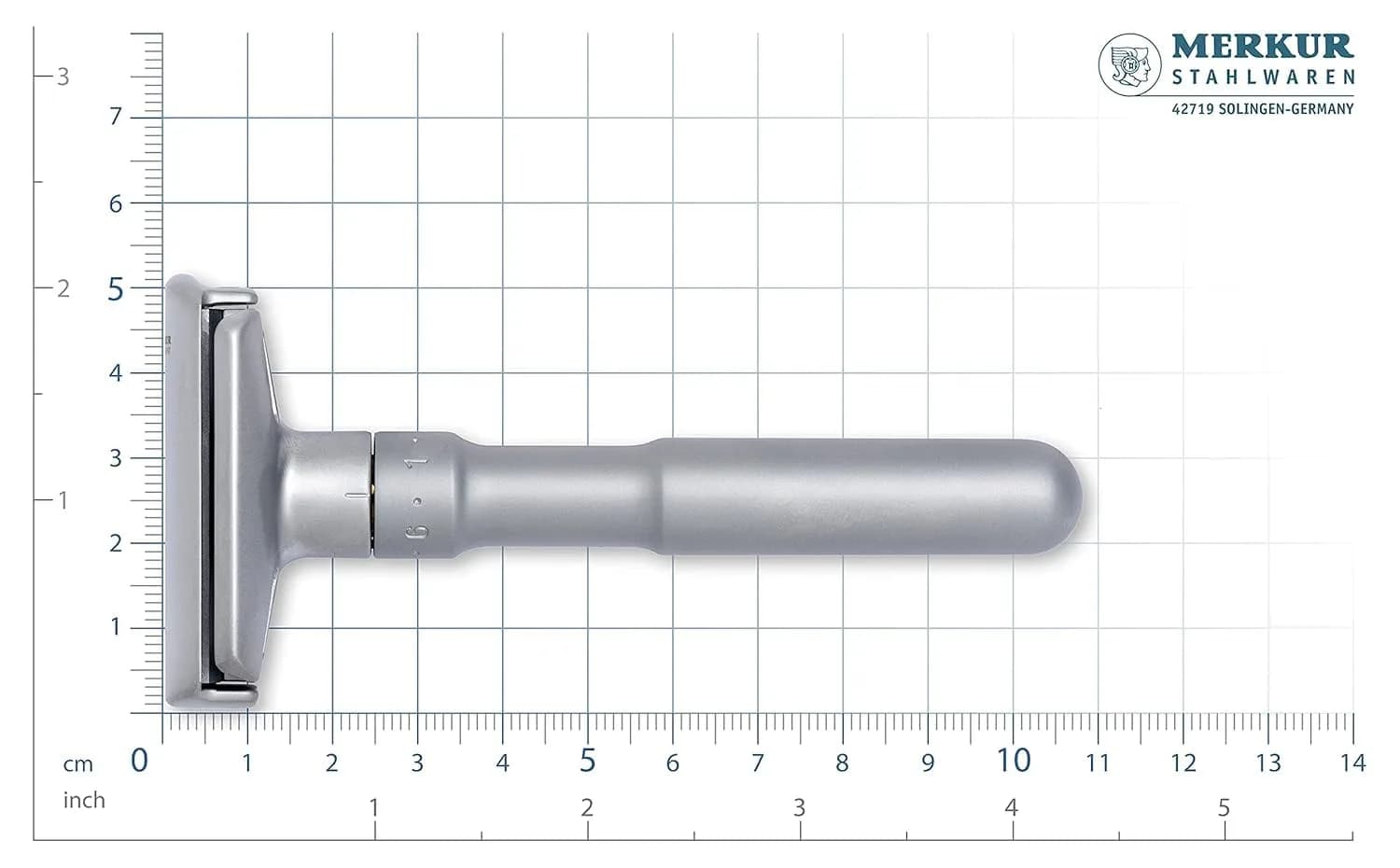 MERKUR FUTUR 700 Adjustable Double Edge Safety Razor - Matte Chrome, 13.5g (0.476 oz) | Precision German Engineering for a Custom Shave - view 5