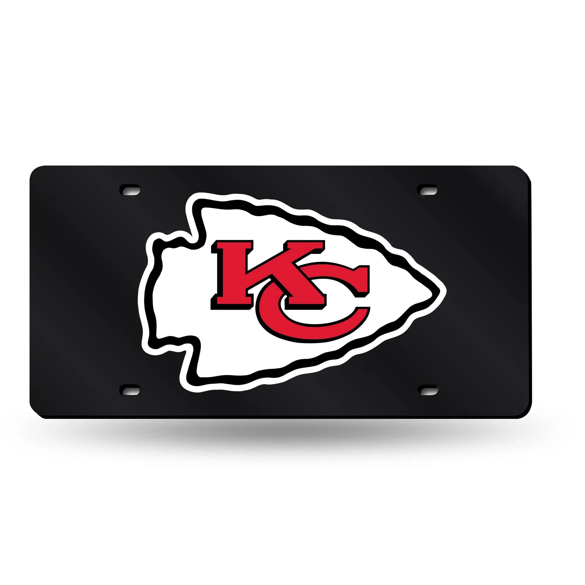 Rico Industries NFL Kansas City Chiefs License Plate Tag 6 x 12" | Laser Cut Team Logo