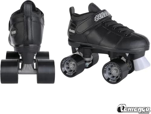 Chicago Skates Bullet Speed Roller Skates – Adjustable Quad Roller Skates Women Men, Durable Top Performance with Front Stopper, 62mm Urethane Wheels, Low-Cut Ankle Boot, Indoor Outdoor thumbnail 2
