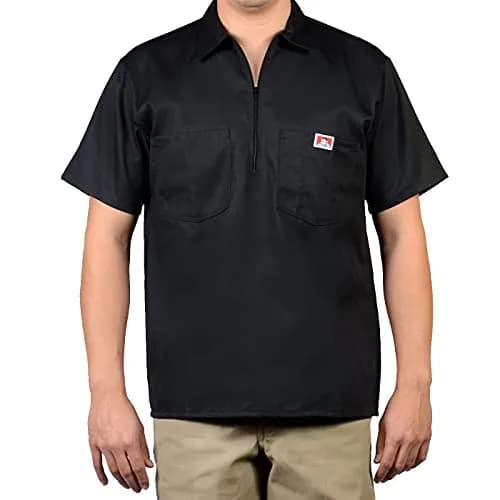 Ben Davis Solid Color SS Work Shirt Medium | Heavy Duty Poly/Polyester Workwear thumbnail 1