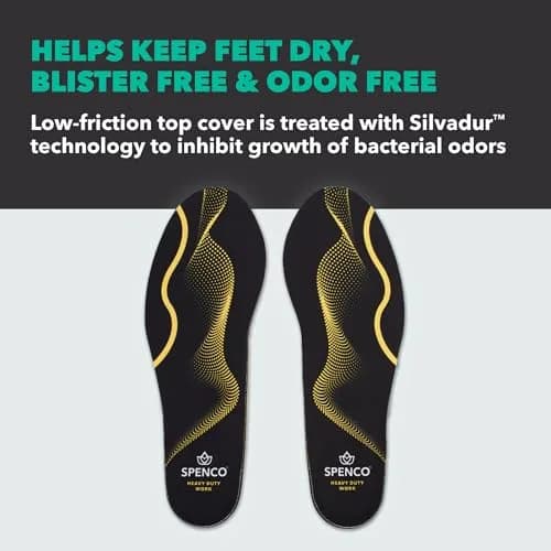 Spenco PolySorb Heavy Duty Insoles 1-Pair | Arch Support Shoe Inserts for Hard Floors thumbnail 8