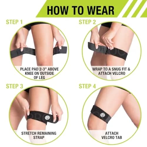 Pro-Tec Athletics IT Band Compression Wrap Small-Large | FDA Approved Orthopedic Brace for ITBS Relief thumbnail 5