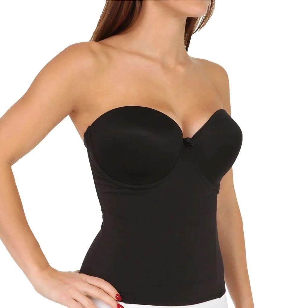 Va Bien Ultra-Lift Seamless Bustier, 34DD, Black | Support & Lift with Ultra Lift Technology - main product image