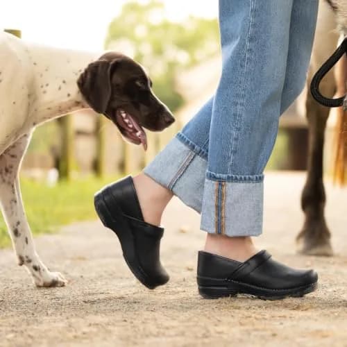 Dansko Women’s Professional Slip-On Clogs Black Oiled 11.5-12 W US | Comfort & Support for Healthcare & Food Service thumbnail 2
