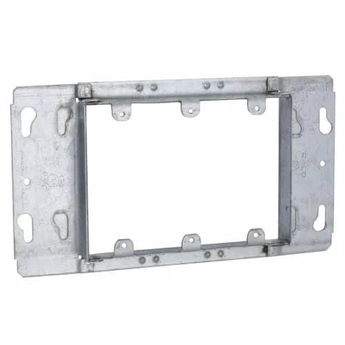 RACO 822 3/4-Inch Raised 4 Gang Welded Box Mud Ring | Commercial Wall Application Support thumbnail 1