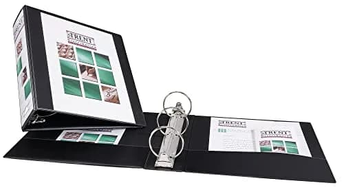 Avery Standard View 3 Ring Binder, 3" Round Rings, 460-Sheet Capacity, 3.5 Inch Wide Spine, Black | Value Pack Storage Binder thumbnail 8