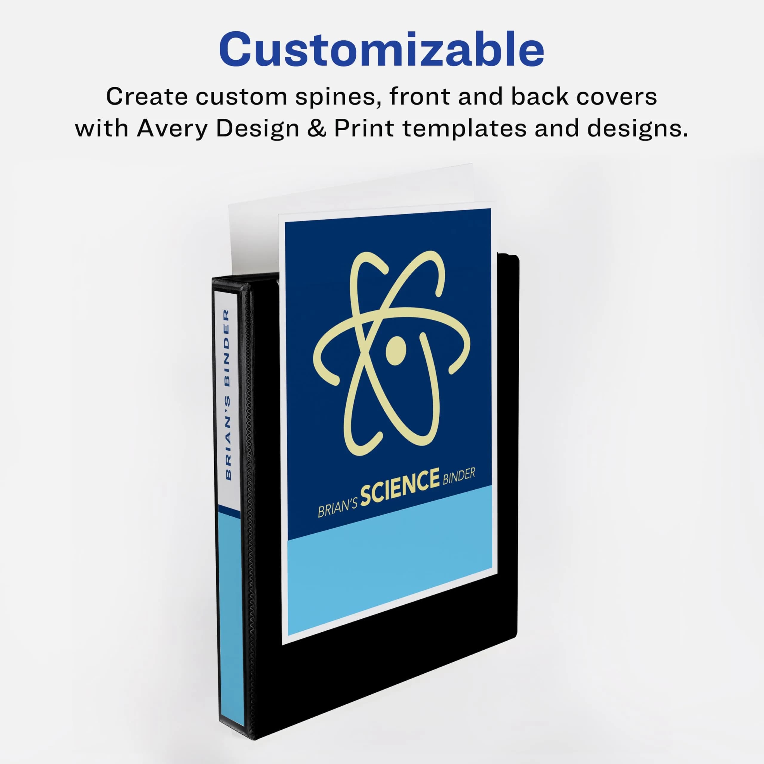 Avery Standard View 3 Ring Binder, 0.5 Inch Black Spine, 100-Sheet Capacity - view 3
