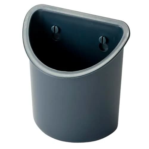 Officemate Wall-Mount Pencil Cup Gray | Space-Saving Desk Organizer for Office & School Supplies thumbnail 1