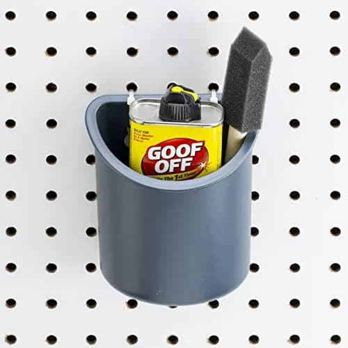 Officemate Wall-Mount Pencil Cup Gray | Space-Saving Desk Organizer for Office & School Supplies thumbnail 3