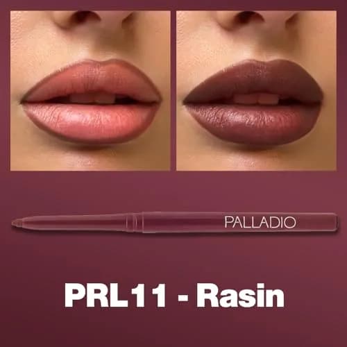 Palladio Retractable Waterproof Lip Liner Raisin | Long Lasting, Cruelty-Free, Nourishing (70-120 chars) thumbnail 2