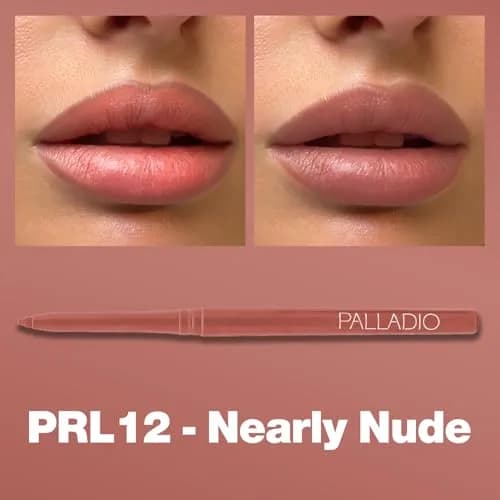 Palladio Retractable Waterproof Lip Liner Nearly Nude | Long-Lasting, Cruelty-Free (70-120 chars) thumbnail 2