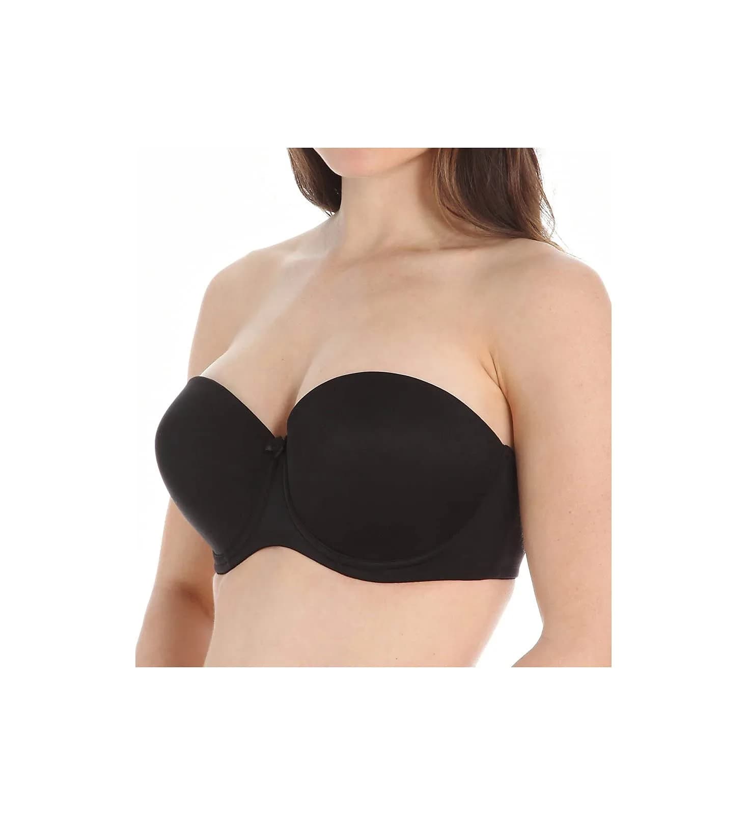 Va Bien Ultra-Lift Perfect Strapless Bra 36E | Silicone Support & Double-Lined Back — Black