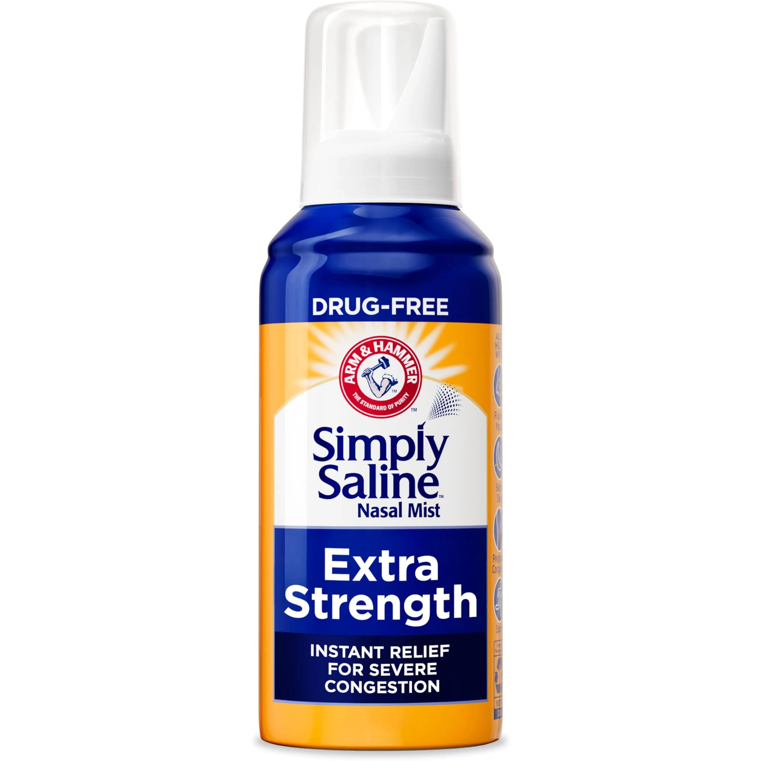 Arm & Hammer Simply Saline Nasal Mist Extra Strength 47ml (1.6 Fl Oz) | Drug-Free Congestion Relief - main product image