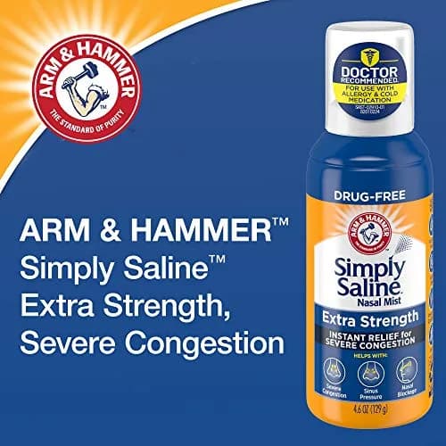 Arm & Hammer Simply Saline Nasal Mist Extra Strength 47ml (1.6 Fl Oz) | Drug-Free Congestion Relief thumbnail 2