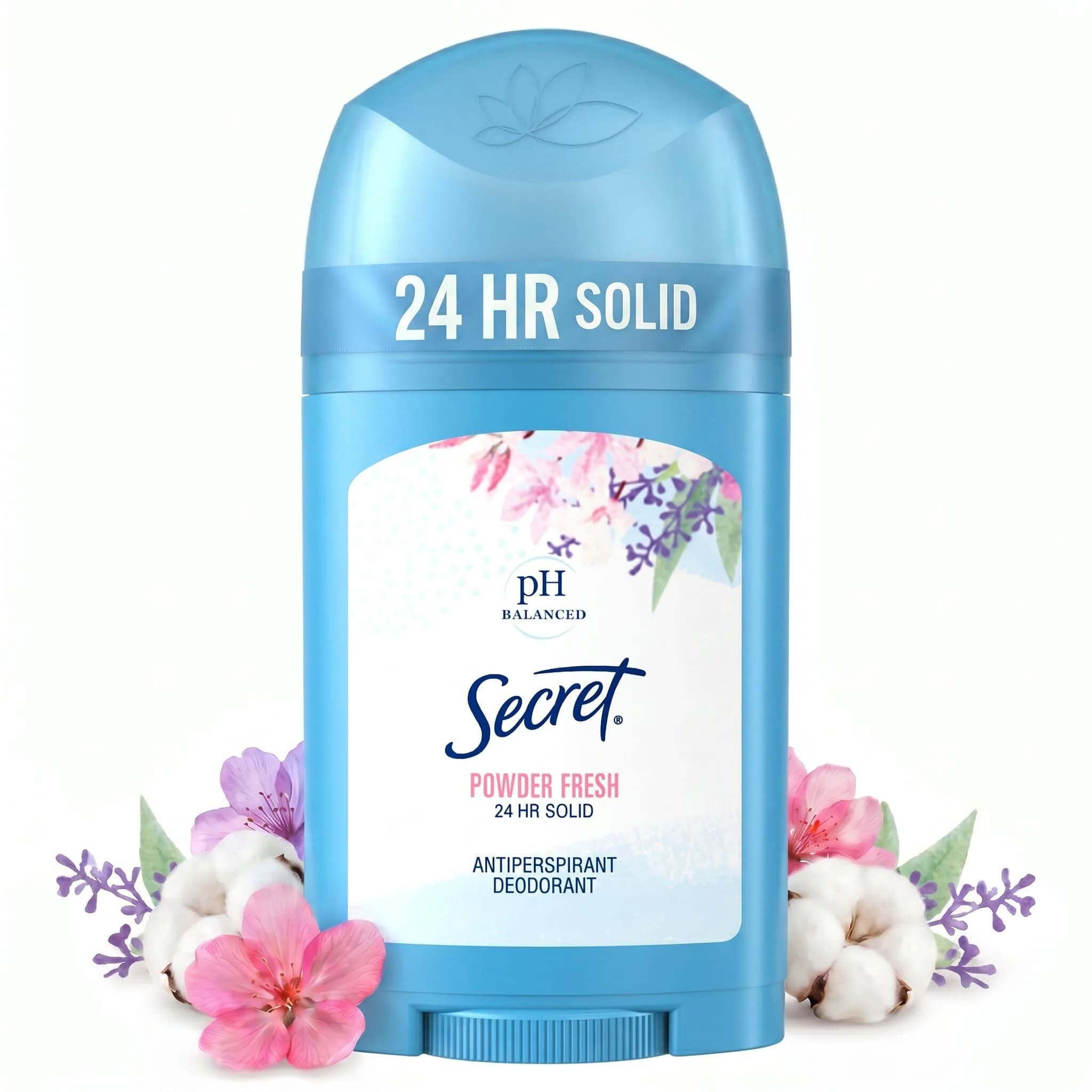 Secret Powder Fresh Antiperspirant Deodorant for Women, 50ml (1.7 oz) | 24hr Sweat & Odor Protection — Powder Fresh