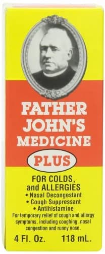 Father John's Cough Medicine Plus, 4 Fl Oz | Traditional Non-Narcotic Remedy for Cough & Cold Relief in India thumbnail 1