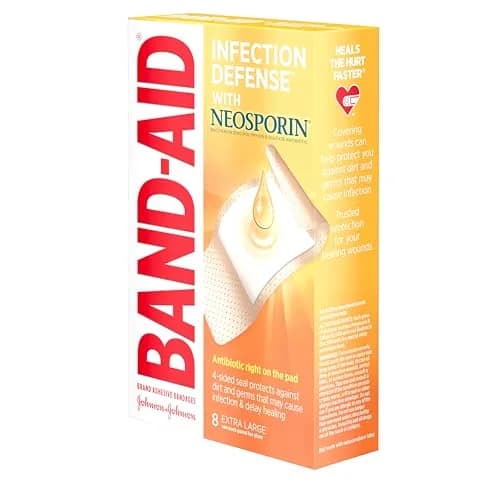 Band-Aid Adhesive Bandages Infection Defense Extra Large 8 Count | Sterile Wound Care with Neosporin thumbnail 5