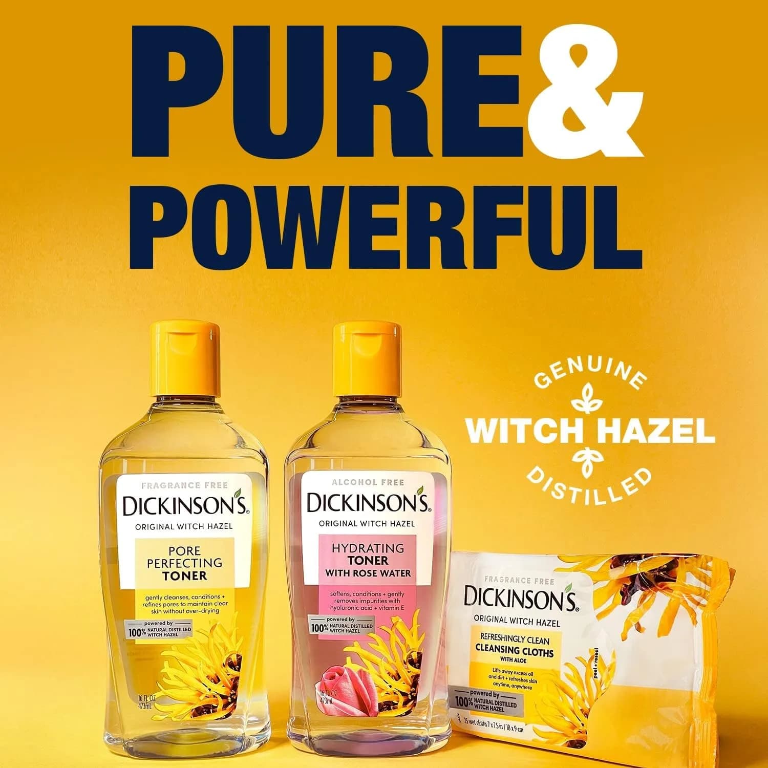 Dickinson's Original Witch Hazel Pore Perfecting Toner 473ml (16 Fl Oz) | Natural Distilled Witch Hazel for Pores - view 7