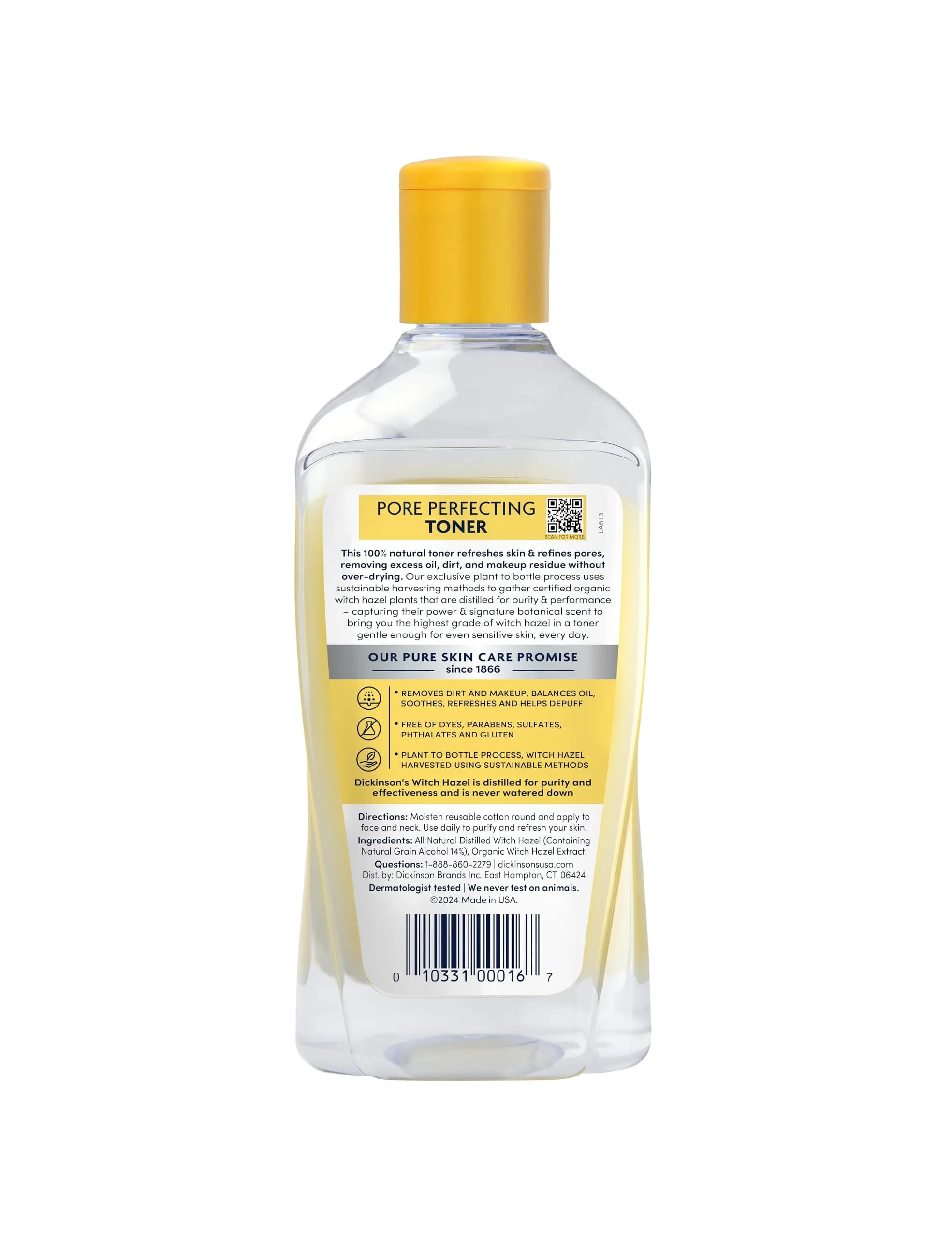 Dickinson's Original Witch Hazel Pore Perfecting Toner 473ml (16 Fl Oz) | Natural Distilled Witch Hazel for Pores - view 9