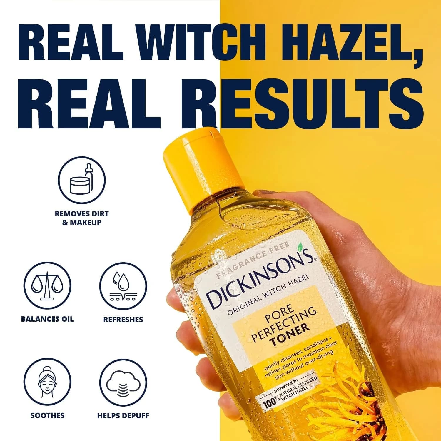 Dickinson's Original Witch Hazel Pore Perfecting Toner 473ml (16 Fl Oz) | Natural Distilled Witch Hazel for Pores - view 2