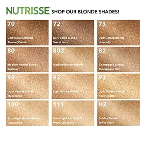 Garnier Nutrisse Permanent Hair Color Creme, 100 Extra-Light Natural Blonde (Chamomile) | Nourishing Triple Fruit Oil Formula thumbnail 4