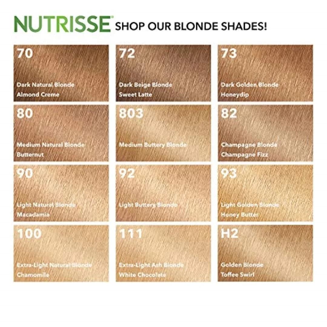 Garnier Nutrisse Permanent Hair Color Creme, 100 Extra-Light Natural Blonde (Chamomile) | Nourishing Triple Fruit Oil Formula - view 4