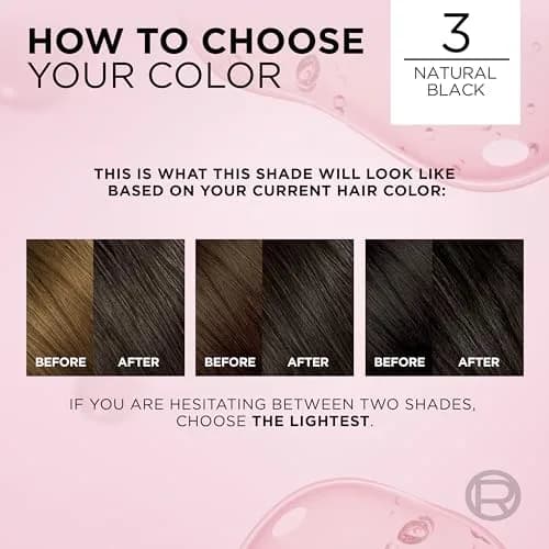 L'Oreal Paris Excellence Crème Permanent Hair Dye 3 Natural Black | Triple Care Color Routine with Hyaluronic Acid for 100% Gray Coverage thumbnail 8