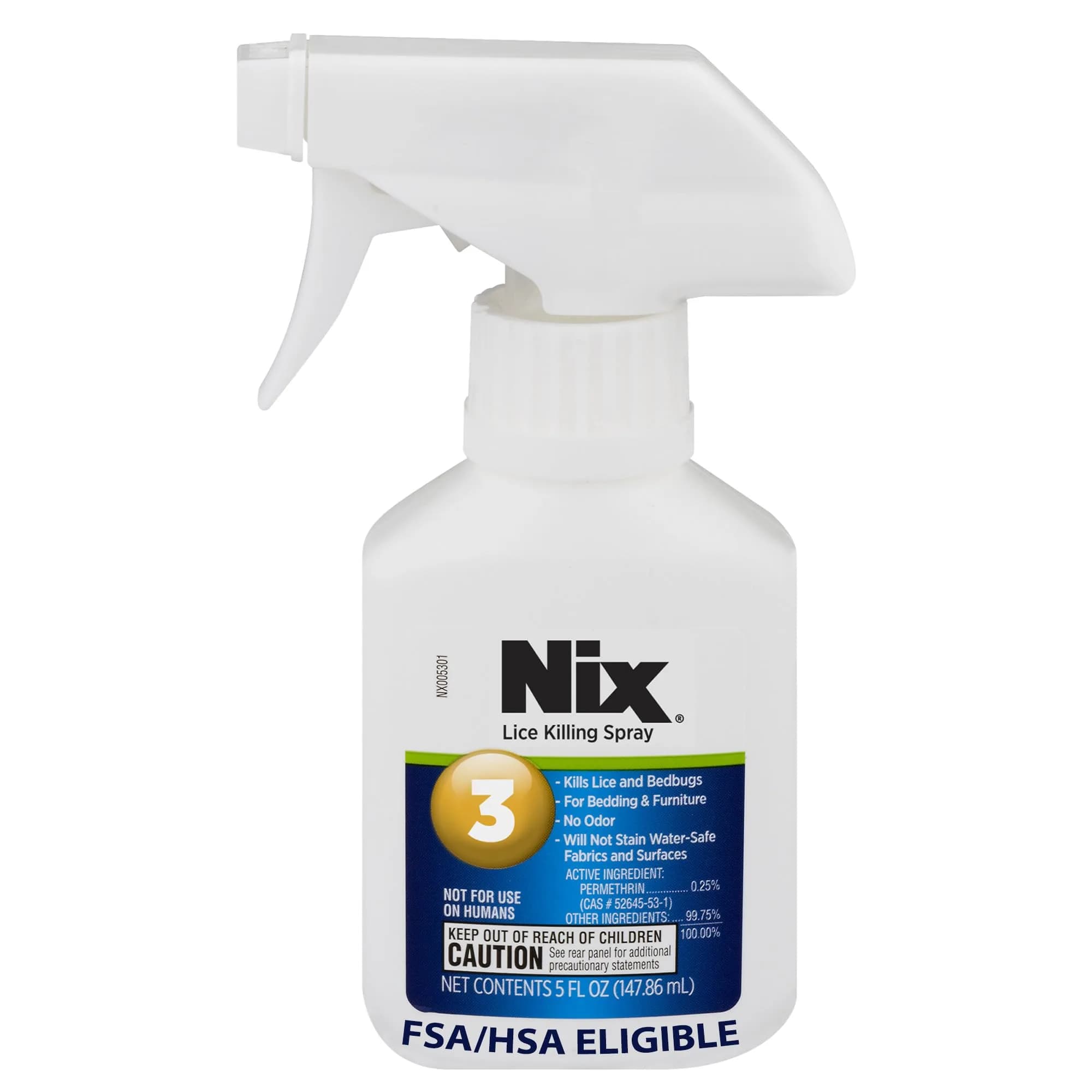 Nix Home Use Lice & Bed Bug Killing Spray 148ml (5 Fl Oz) | Kills Lice on Furniture & Bedding - main product image