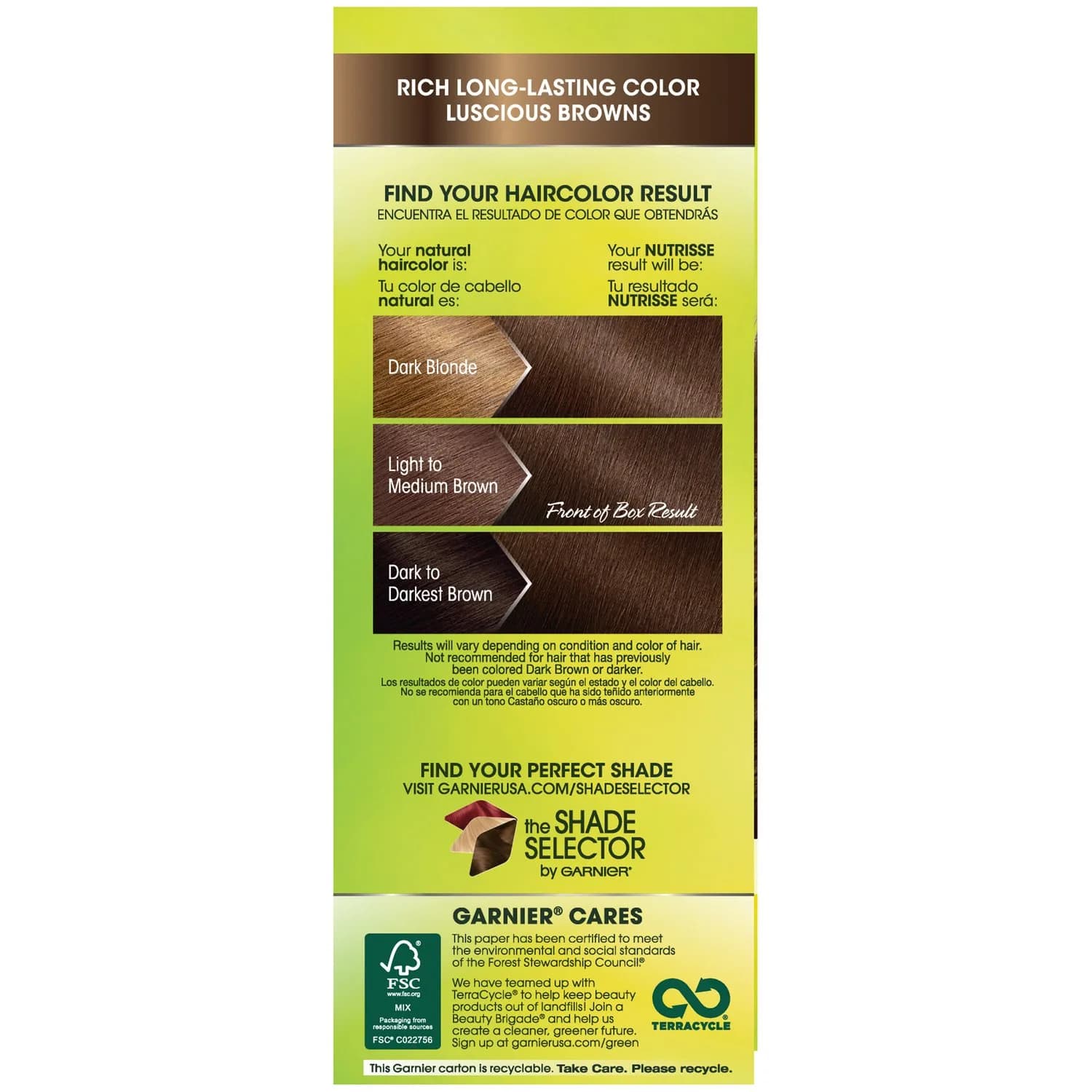 Garnier Nutrisse Nourishing Hair Color Creme, 50 Medium Natural Brown (Truffle) 4.13 fl oz (122 ml) | Permanent Grey Coverage - view 3