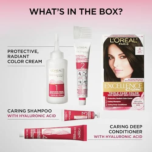 L'Oreal Paris Excellence Crème Permanent Hair Dye Medium Blonde | Triple Care Color with Hyaluronic Acid for 100% Gray Coverage thumbnail 5