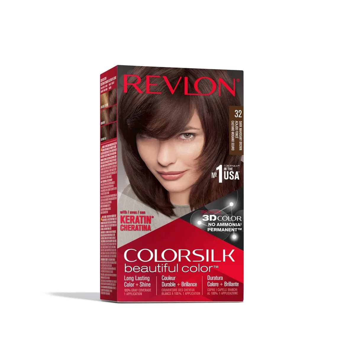 Revlon Colorsilk Beautiful Color Permanent Hair Dye 283.91ml (100% Gray Coverage, Ammonia Free) | Keratin-Enriched - main product image