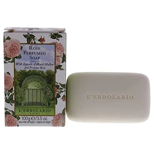 L'Erbolario Rose Perfumed Soap Bar 3.5 oz | Sensitive Skin Nourishing & Fragrant thumbnail 1