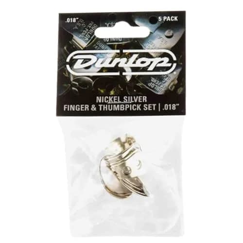 Jim Dunlop Nickel Silver Fingerpicks .018 IN | Bright, Classic Sound for Guitar & Banjo thumbnail 4